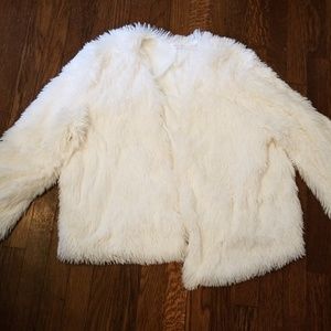 XXL Faux fur cream jacket xhilaration